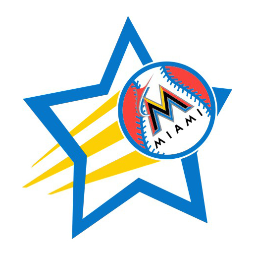 Miami Marlins Baseball Goal Star logo iron on paper